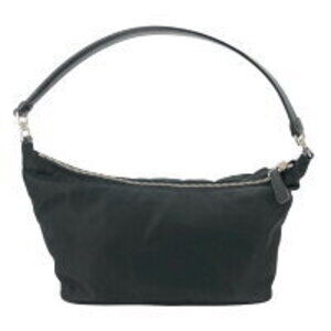 Prada Shoulder Pouch Bag Saffiano Nylon Black Triangle Logo Accessory